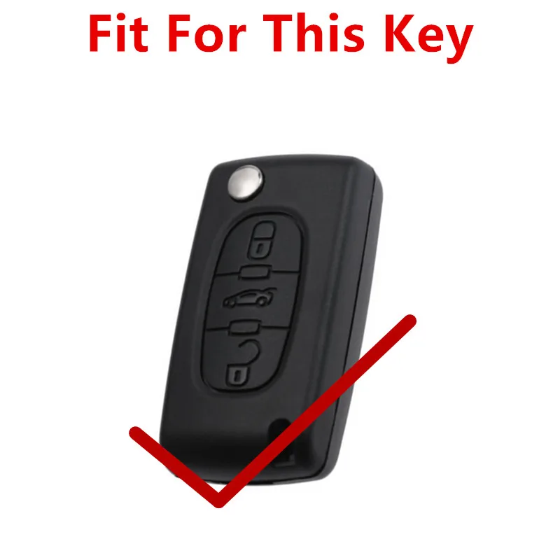 E Чехол для ключей FLYBETTER из натуральной кожи для Citroen DS3/DS4/DS5/DS6/C4/C5/C4L/C3XR/Berlingo/Picasso/Elysee автомобильный Стайлинг L156 - Название цвета: E