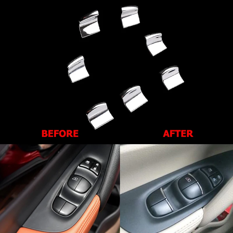 

Кнопка переключения окна, наклейка, отделка для Nissan X-trail T32 X trail Rogue 2014-2018 Teana Altima Qashqai J11 Murano Kicks