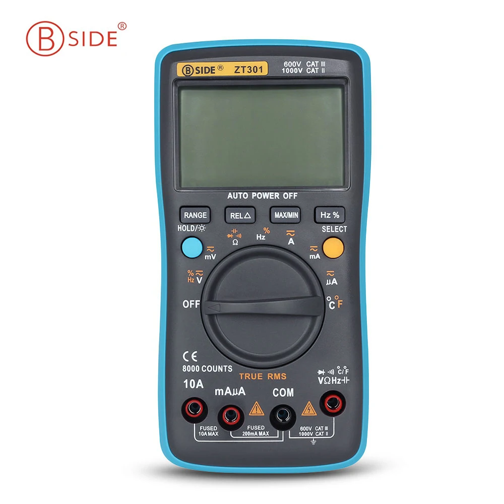 Bside ZT301/ZT302 Многофункциональный True RMS цифровой щупы мультиметра AC/DC Сопротивление