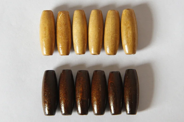 Бусины из натурального дерева в форме оливы кофейного/черного цвета 22 5 мм 30/50