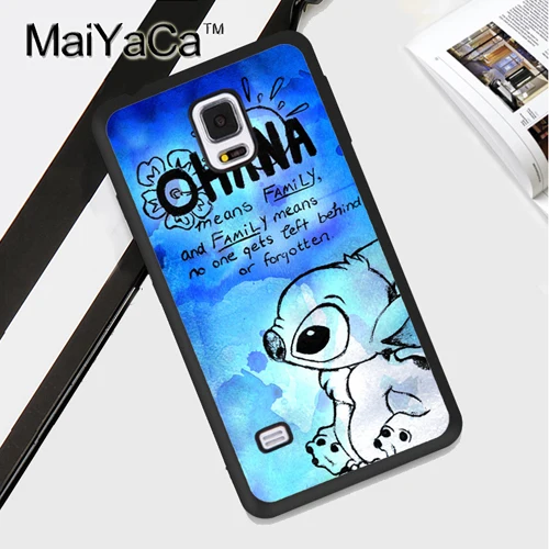 4262 MaiYaCa «Ohana значит семья» Краски стежка чехол или samsung Galaxy S8 S9 S10 плюс S7 S10e A10 A20 A30 A40 A50 A70 Примечание 10 8 9 - Цвет: 4262