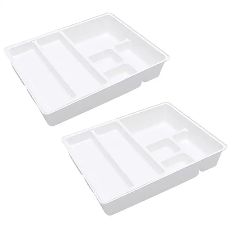 2 Pcs OUNONA 2 шт. коробка для хранения ящика Тип столовые приборы хранения Органайзер для рабочего стола дома кухня - Цвет: 2 Pcs