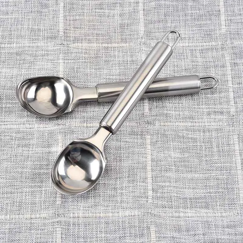 

1PC Stainless Steel Ice Cream Spoon Non-stick Ice Cream Scoop Portable Ice Cream Tools Watermelon Spoon Kitchen Accessories