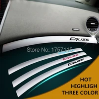 hot sale 4 designs abs chrome glove box bright decoration strip car interior styling case for chevrolet cruze sedan hatchback