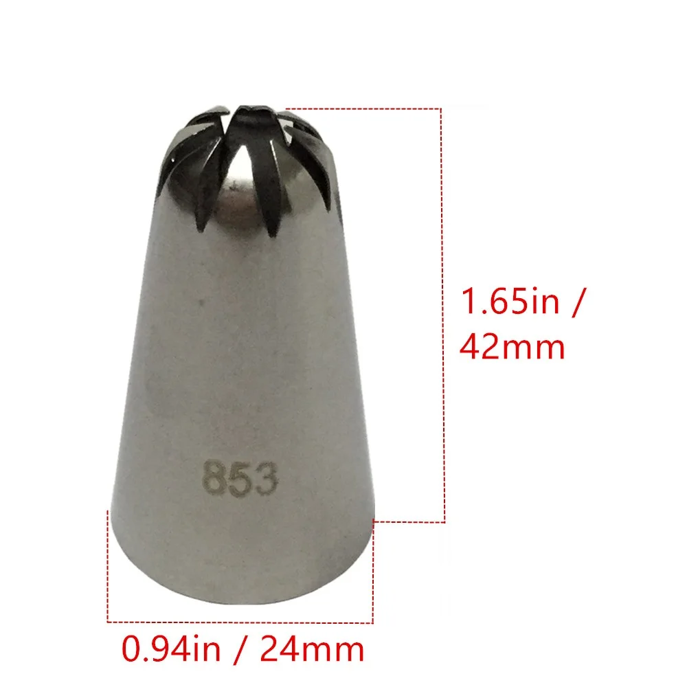 1 piece 1G / 853 195 Cream Cake Icing Piping Russian Nozzles Pastry Tips Fondant Decorating Tip cake making Baking Tools | Дом и сад