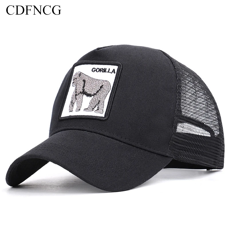 CDFNCG 2019 дышащая Летняя Сетка поп животное вышивка Горилла бейсболка уличная хип