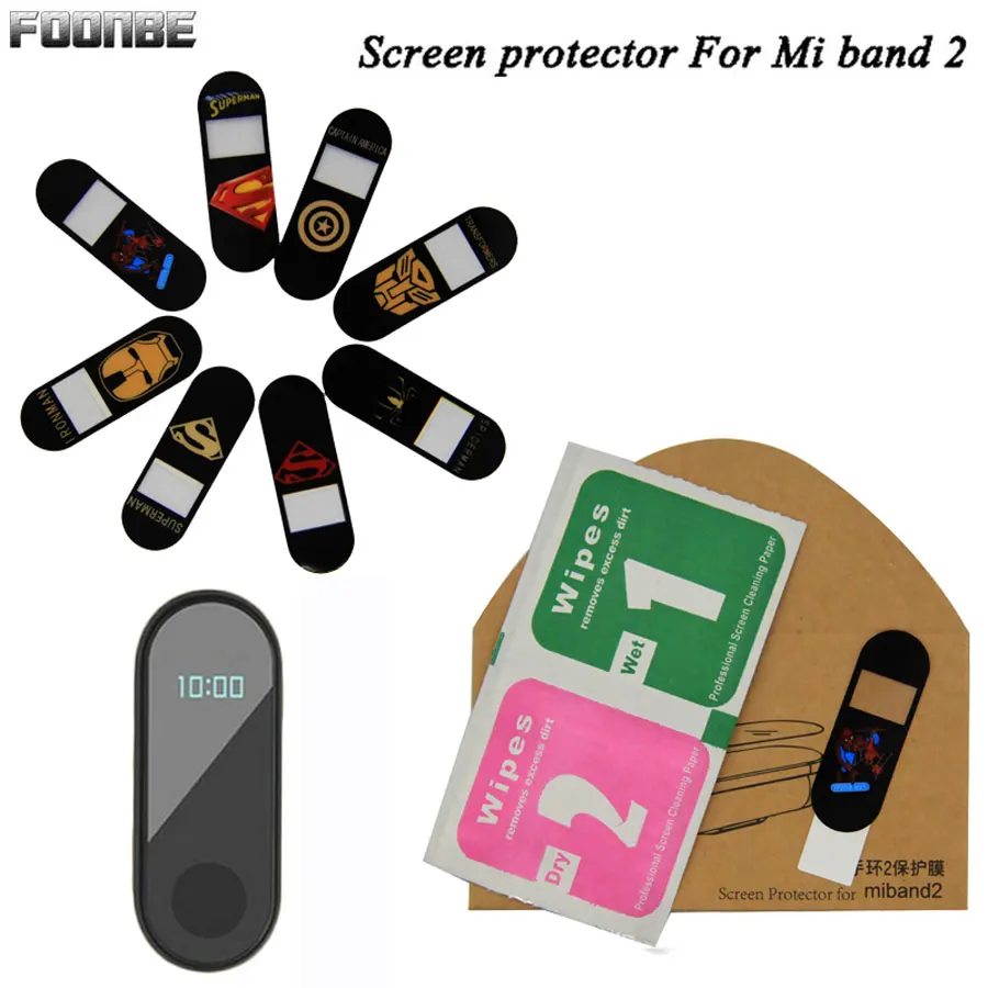 Защитная пленка для экрана Foonbe для Xiao mi для mi Band 2, Защитная пленка для экрана в стиле супергероя Бэтмена для mi band 2