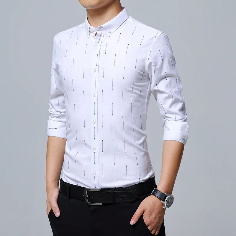 Мужские футболки из натурального хлопка клетчатые корейские модные тонкие с