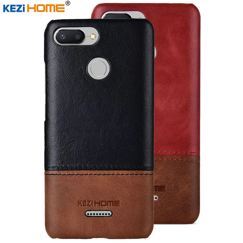 Чехол для Xiaomi Redmi 6 KEZiHOME, роскошный, хитовый цвет, натуральная кожа, твердая задняя крышка, Капа для Redmi 6 5,45 '', чехол для телефона s