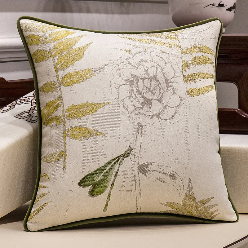 Американский жаккард Чехлы для подушек Декоративные Чехлы на подушки Funda Cojin диван Романтический Цветочный дом де Coussin, Capa De Almofada
