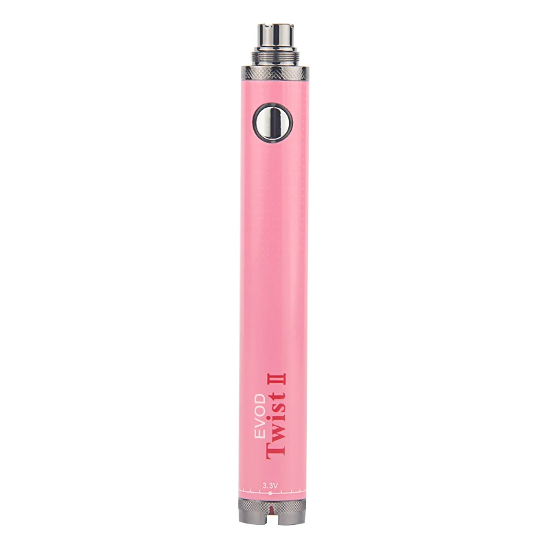 Розовый 1 шт. EVOD Twist II 2 vaporizador переменное напряжение 3,3 V~ 4,8 V vape мод электронная сигарета vape для электронной сигареты EGO 510 Атомайзер - Цвет: Розовый