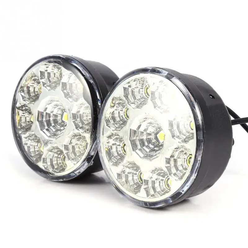 2 шт Белый 9-SMD Светодиодный дневной ходовой свет DRL противотуманная лампа лампы для фар