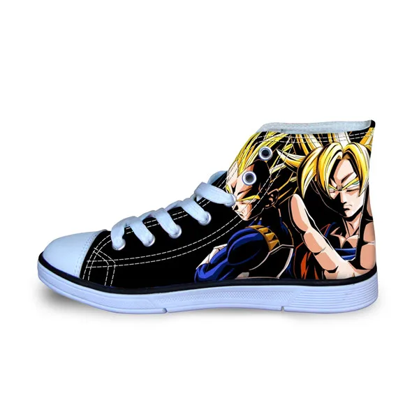 H662AK.jpg FORUDESIGNS/крутой Жемчуг дракона Супер Saiyan God аниме печать высокие мужские вулканизированные туфли повседневная парусиновая обувь с героями мультфильмов для мужчин мальчиков - Цвет: H662AK.jpg