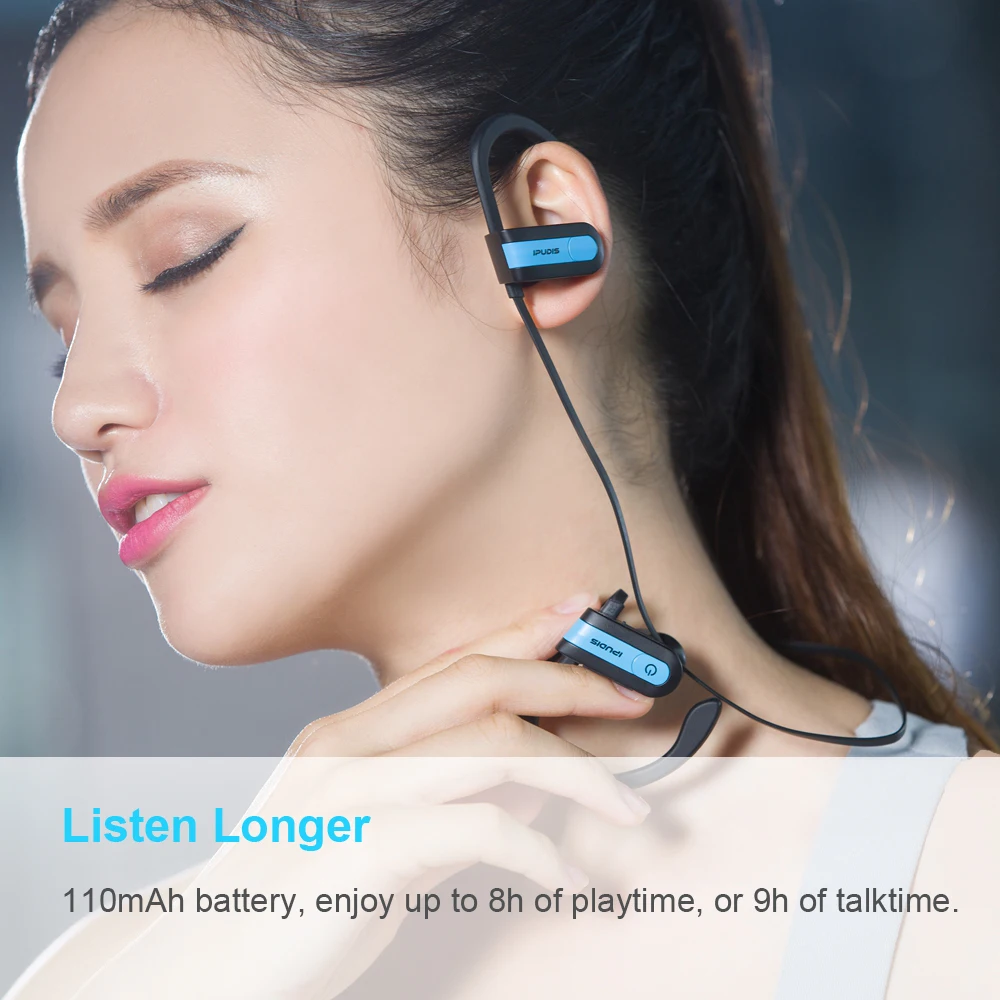 Ipudis крючок гарнитуры Bluetooth Спорт Беспроводные наушники тренажерный зал