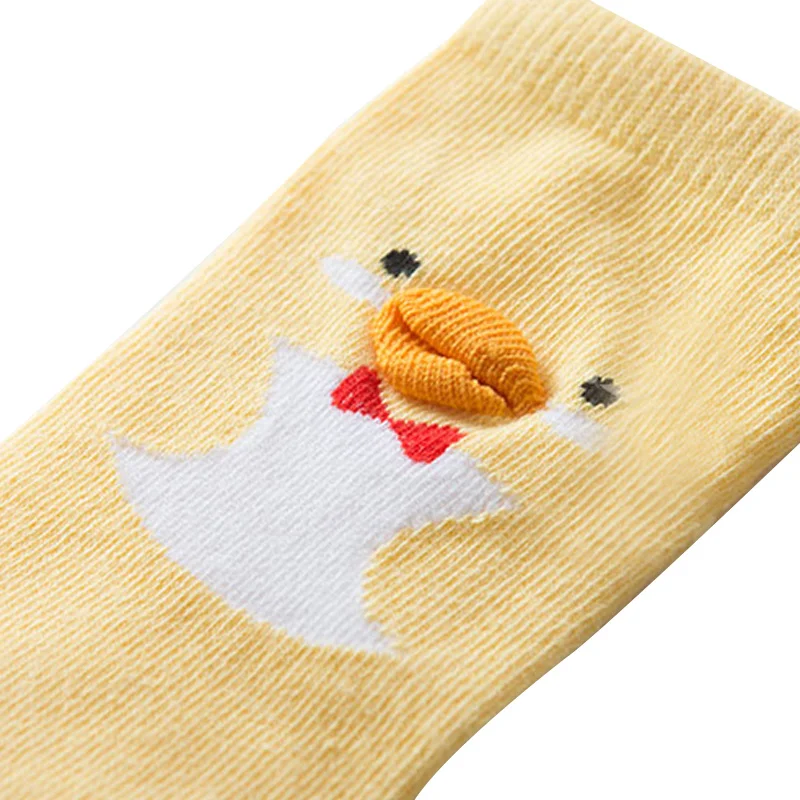 Носки для малышей с рисунком цыпленка нескользящие носки-тапочки мальчиков и