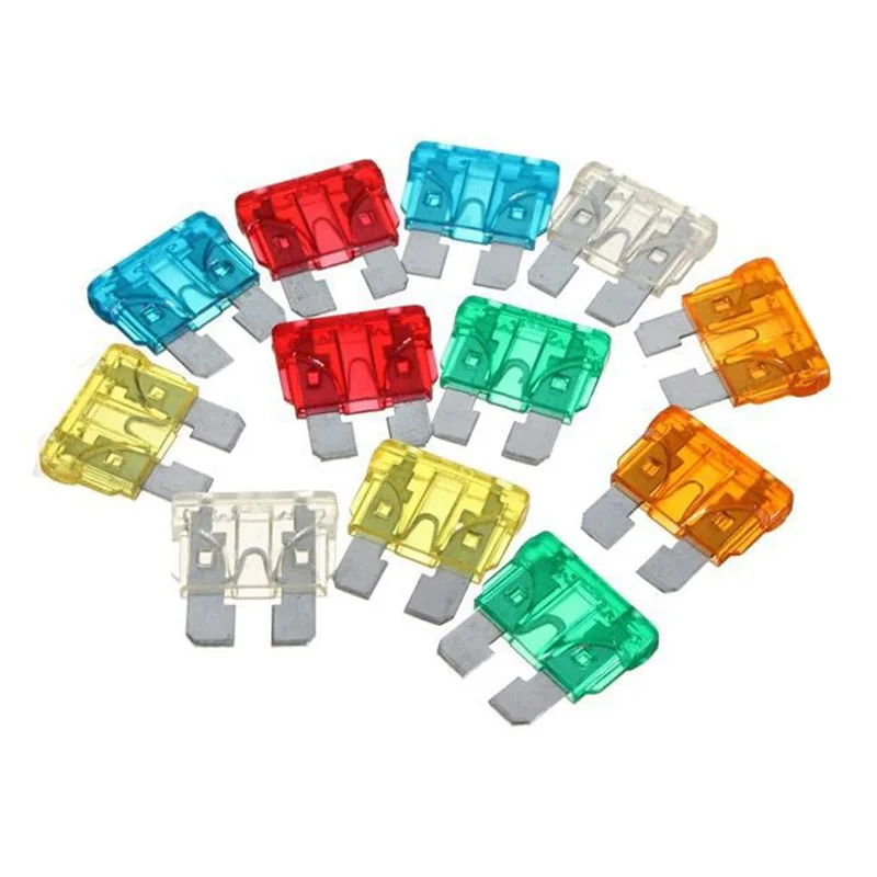 50pcs 3A 5A 7.5A 10A 15A 20A 25A 30A 35A 40A For Choice Middle Size Zinc Alloy Car Auto Motorcycle Boat Blade Fuse