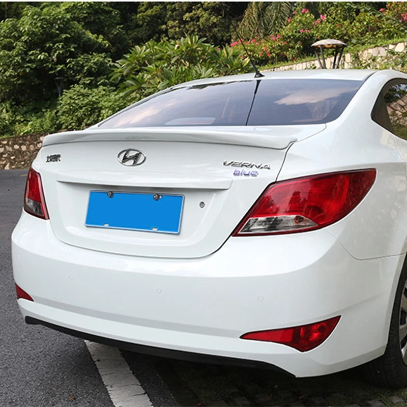Спойлер для hyundai verna accent спойлер 2011 2015 verna/accent без краски Автомобильный задний