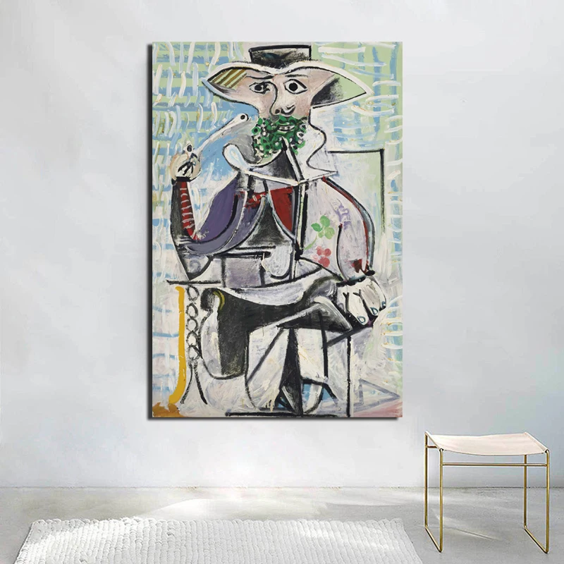 Пабло Пикассо холст с трубой плакат принты мрамор абстрактная настенная