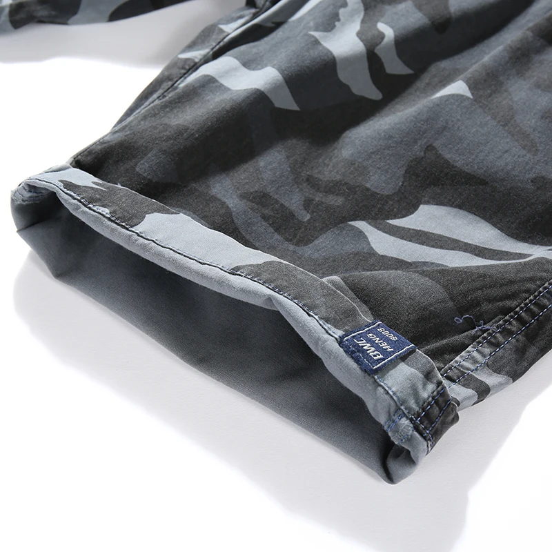 Boyuan хлопок Шорты для женщин мужские прямые Молния Fly по колено человек камуфляж