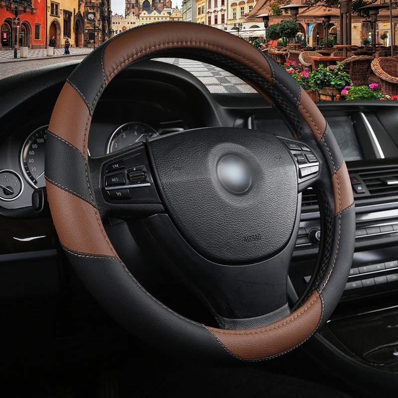 ПУ Кожаный чехол рулевого колеса автомобиля для Volkswagen VW Polo 2000 2013 спортивный