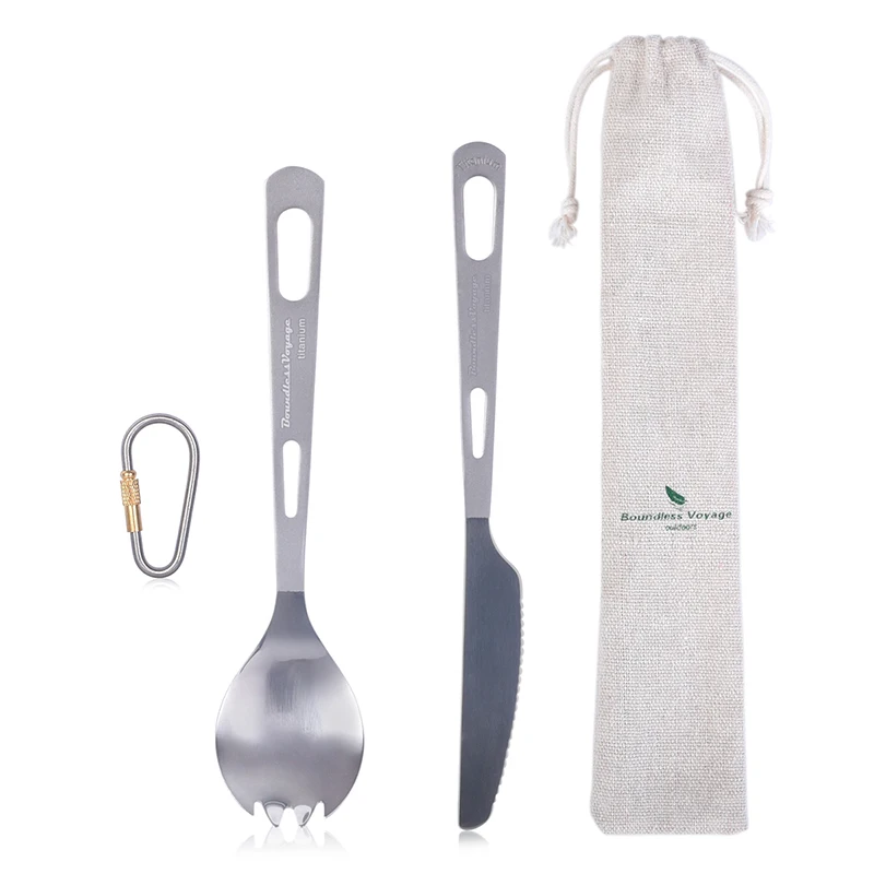Безграничные вояжи титановые походные столовые приборы, ложка, вилка Spork нож палочки для еды портативная посуда столовые приборы набор беспорядок