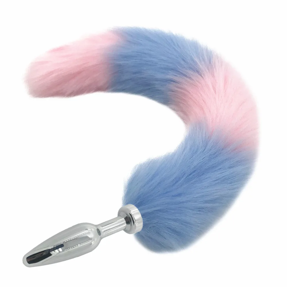 Анальная пробка для женщин белый розовый фиолетовый цвет лисий хвост маленькие