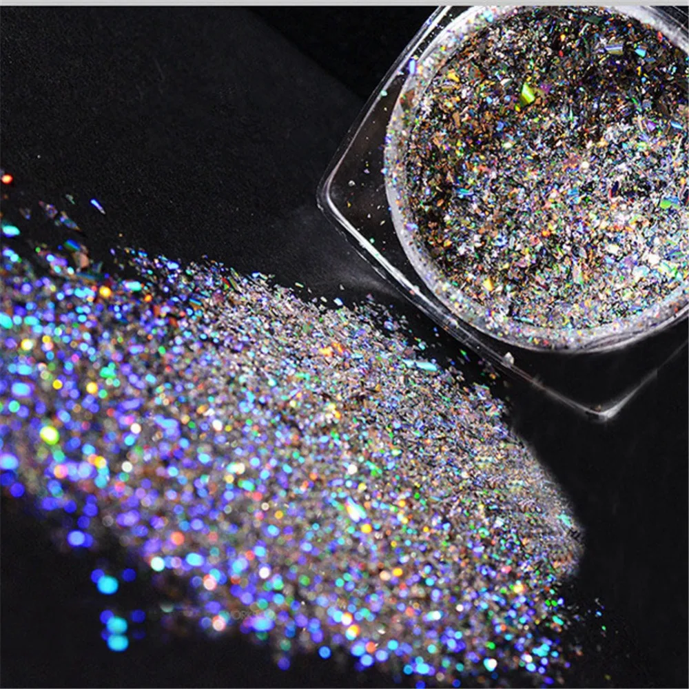Блестящие хлопья для ногтей Galaxy Holo 0 2 грамм/коробка порошковые хромированные