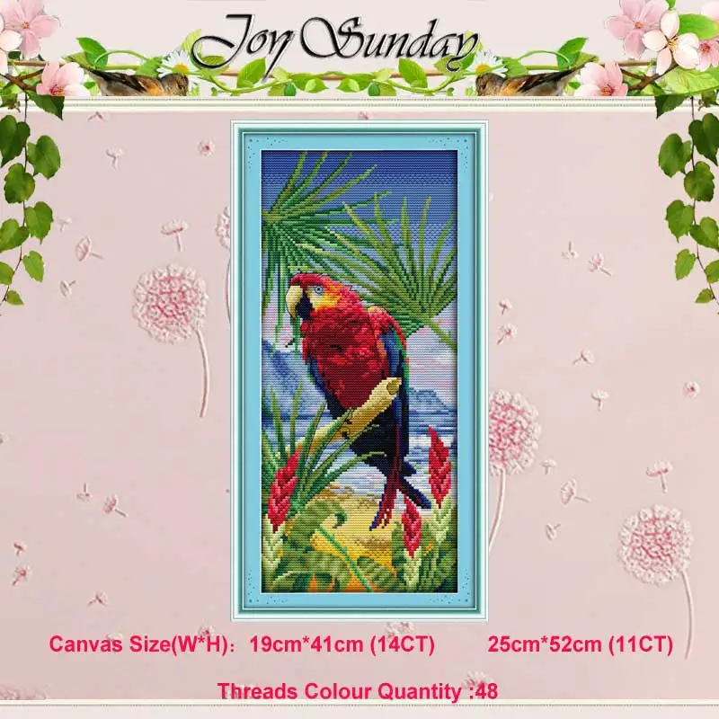 Parrot Parrot Scarlet macaw animals Счетный 11 14CT Набор для вышивания крестиком DIY DMC Китайский Набор для вышивания крестиком вышивка рукоделие домашний декор - Цвет: Parrot