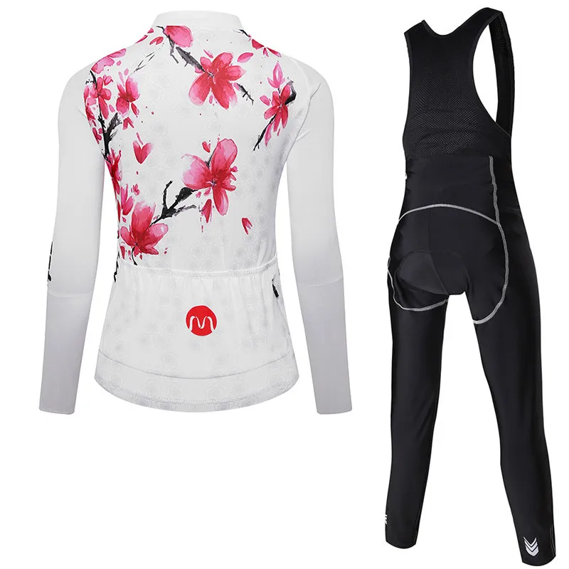 Women Cycling Jersey Set With Bib MTB Bike Clothing Winter Breathable Mountian Bicycle Clothes Ropa Ciclismo | Спорт и развлечения