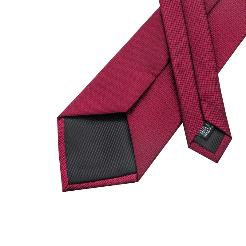 SN 296 Формальные темно красные солидные Галстуки Hanky запонки наборы мужские