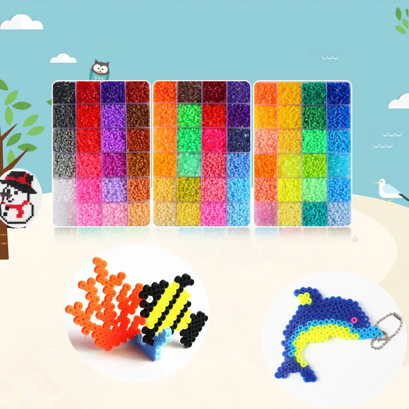 13000 шт. 2,6 мм Perler Beads Обучающие игрушки 24 цвета/коробка бусины Хама 3D Пазлы игрушка для головоломка для детей игрушки Brinquedo