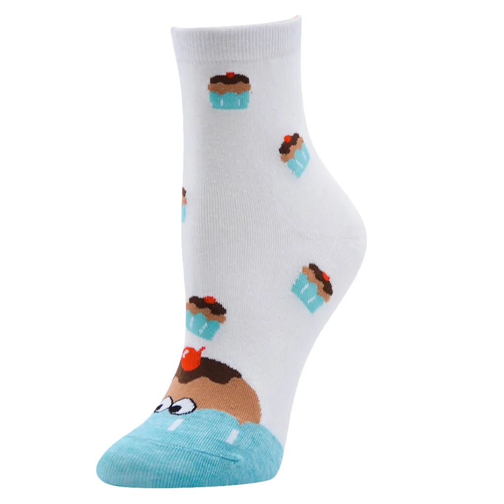 Новинка милые женские носки длиной по щиколотку с изображением кактуса из