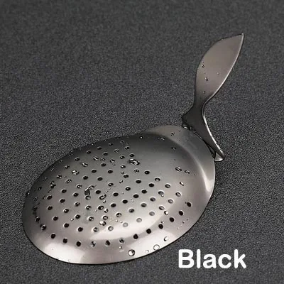 Gunmetal Black Нержавеющая сталь джулеп барные ситечки Стрейнер для коктейль бармен инструмент - Цвет: Gunmetal Black