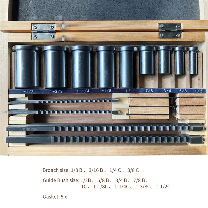 18 шт. набор ключей для HSS Groove Keyway Cutting Broaches Key Tool втулка Shim Metric 1/8B 3/16B 1/4C 3/8c станка с