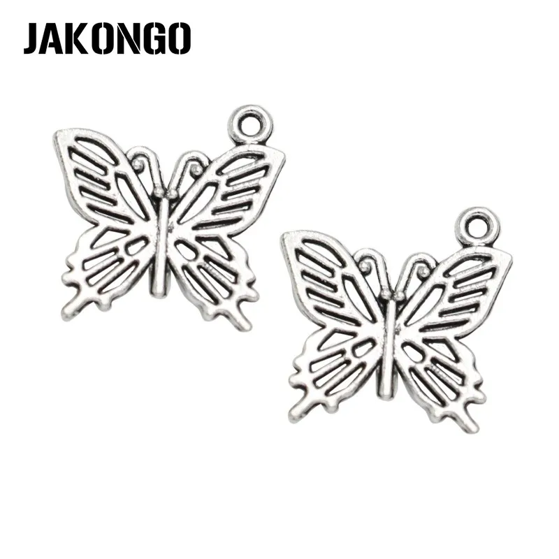 

Подвески-бабочки JAKONGO, для изготовления ювелирных изделий, браслетов, 18 х20 мм, 20 шт./лот
