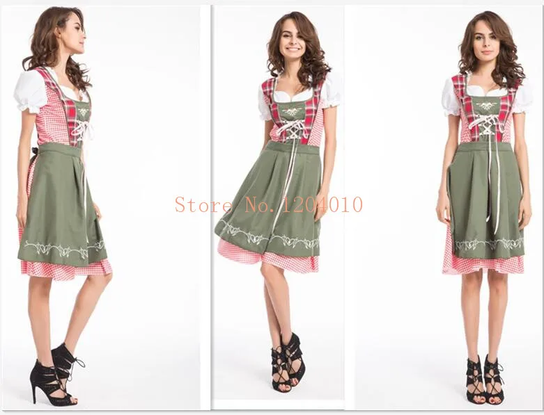 Плюс размер 2XL пива Октоберфест горничная девка костюм Пособия по немецкому