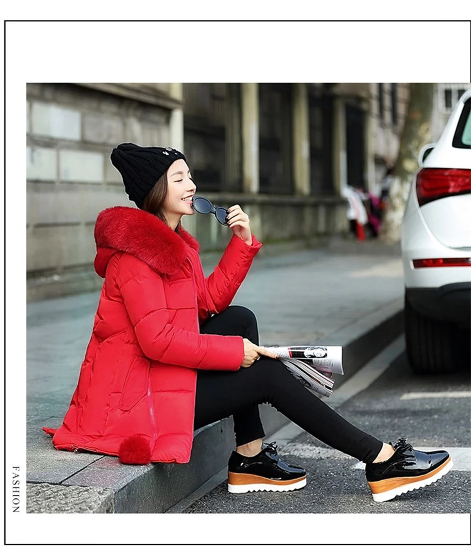 Women Winter New Jacket Fur Collar Hooded Down Cotton Female Coat Parka Long Parka Warm Thicken Outwear Wadded Plus Size 5XL 6XL