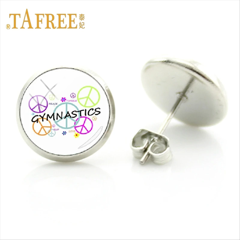 Серьги гвоздики TAFREE Изящные для танцовщицы балета студента любовь гимнастика