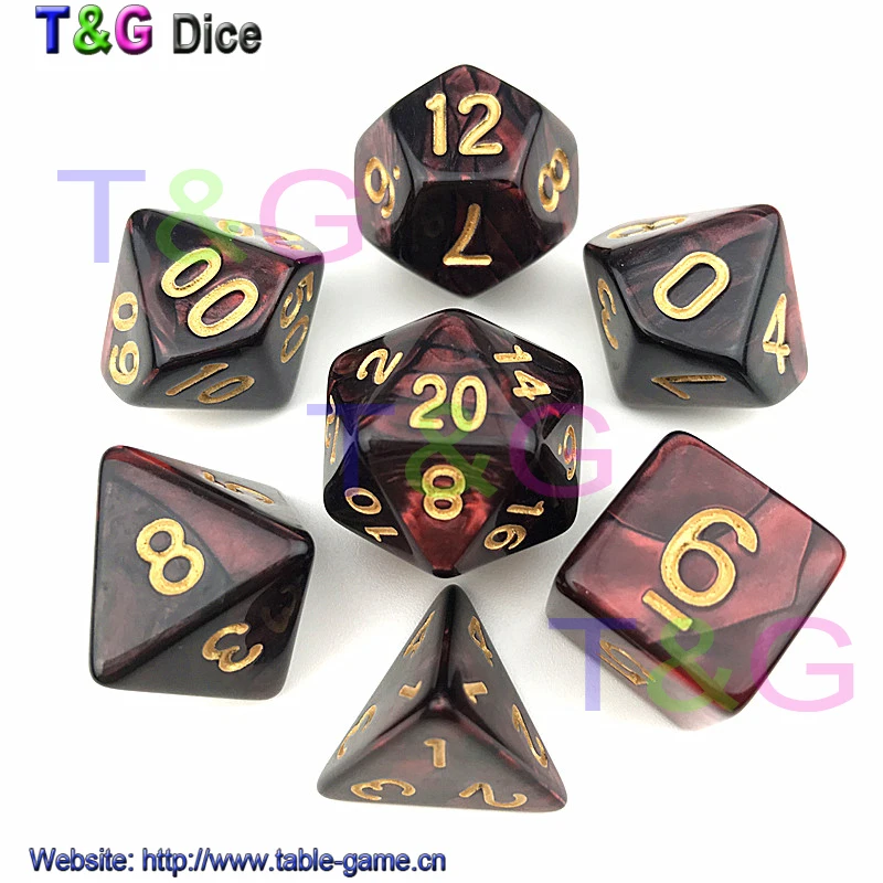 105 красочные игральная кость с черная сумка, T& G радугой 15 полных комплектов D4 D6 D8 D10 D10% D12 D20 для ролевой игры DND Настольная игра