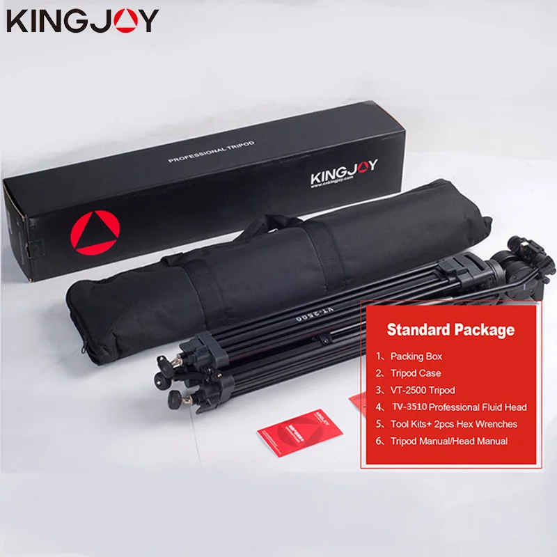 KINGJOY официальный VT 2500 + VT3510 Профессиональный фотографический дорожный