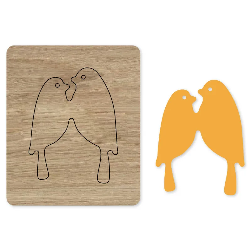 2 шт в форме птицы индивидуальные кожаные металлические штампы для резки