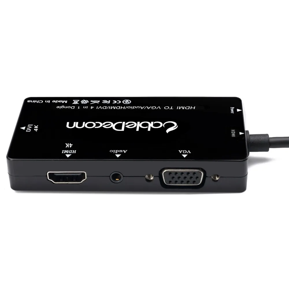 HDMI к vga dvi 4 k адаптер 3,5 мм разъем и видео кабель hdmi концентратор многопортовый адаптер 4в1 конвертер для HDTV монитор ноутбука