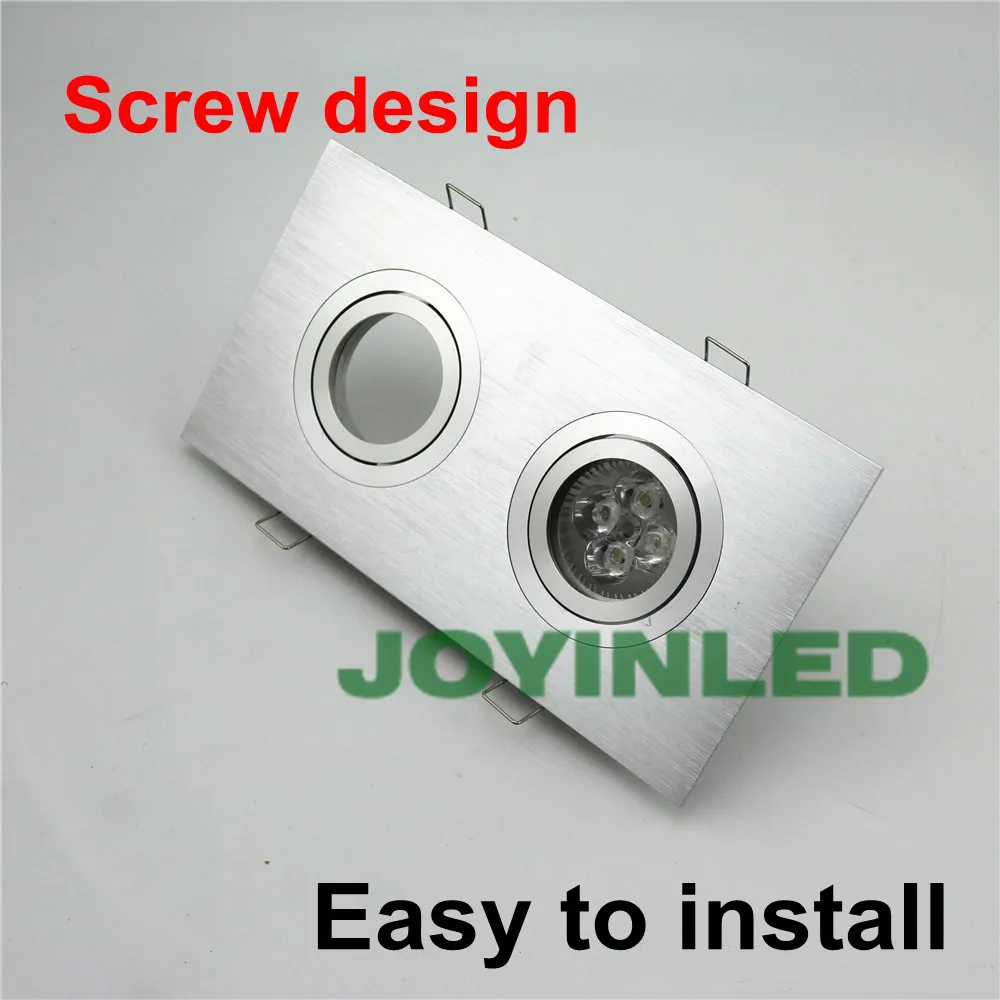 Бесплатная доставка матовый алюминиевый светодиодный держатель с двойными