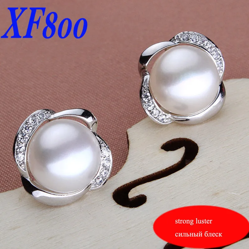 Женские жемчужные серьги XF800 модные пусеты 8 9 мм E1062|earrings for|earrings for womenearrings earring |