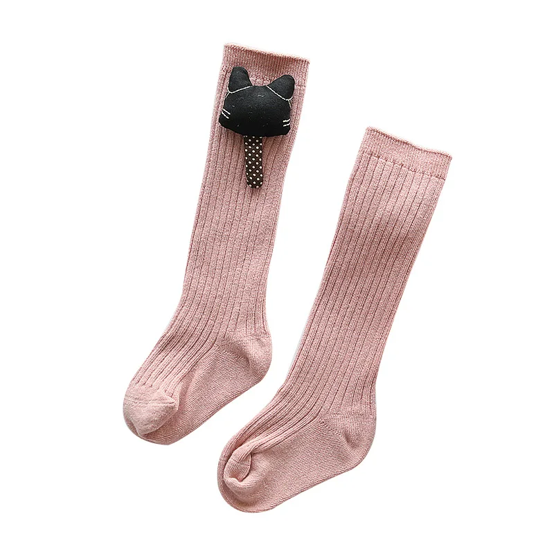 Pink baby socks Детские носки с мультяшными игрушками Хлопковые гольфы дешевые детские разноцветные вязаные носки для новорожденных 3 лет, 1 пара - Цвет: Pink baby socks