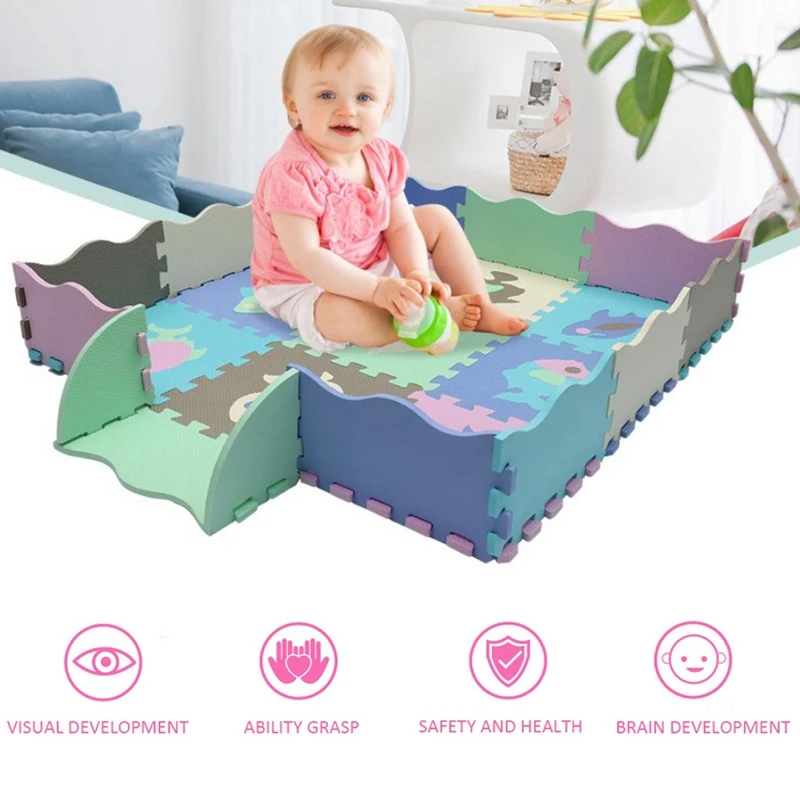 Детский коврик головоломка с животными EVA пены детский игровой шить детей