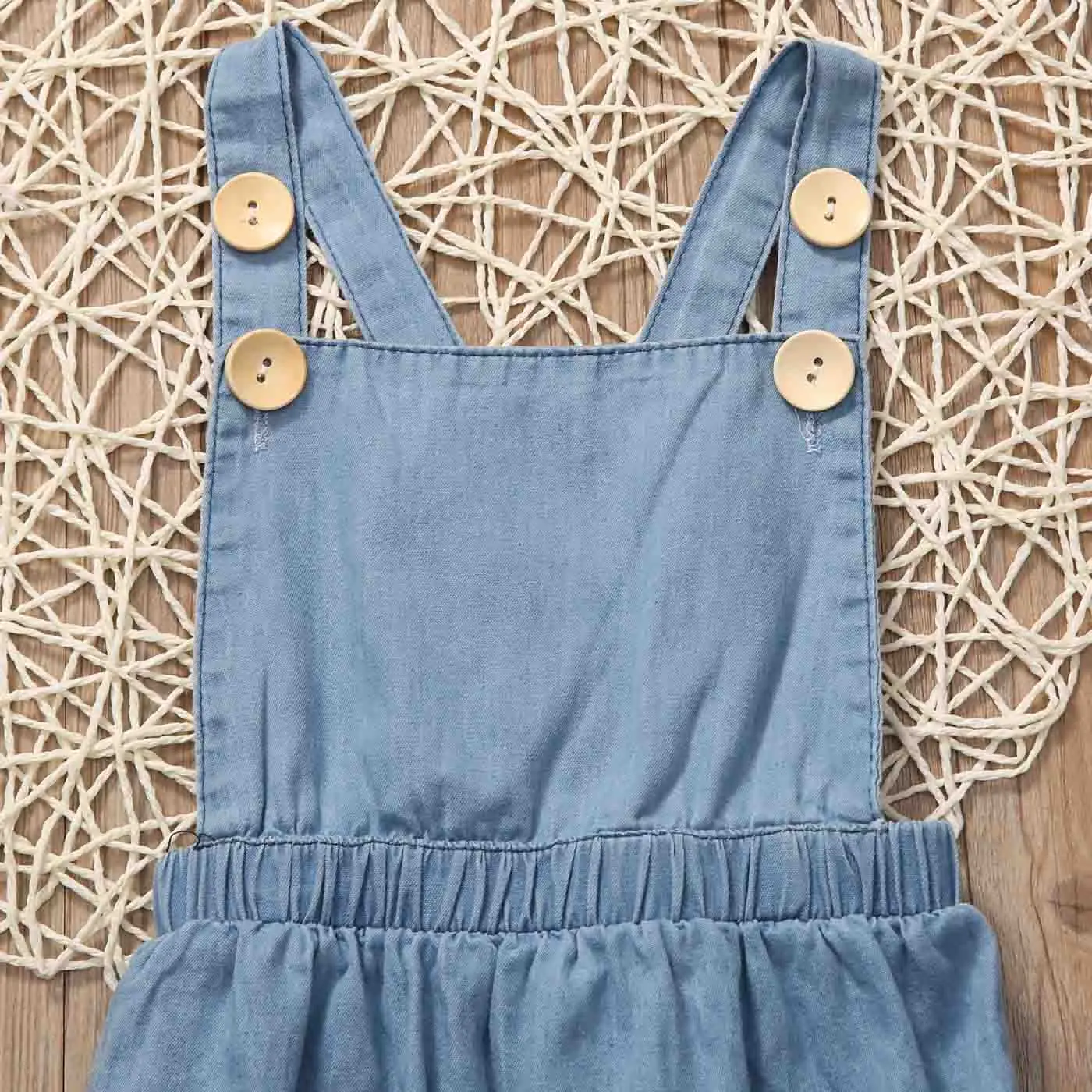 Детский джинсовый комбинезон на пуговицах без рукавов|kids rompers|romper kidskids jumpsuit |