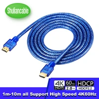 shuliancable hdmi compatible 2 0 cable full length 4k 60hz cable hdr 10m 7 5m 5m 3m 2m 1m for hdtv lcd laptop xbox ps3