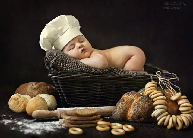 Chef Hat Реквизит для фотосъемки новорожденных, детское фото снаряжение для стрельбы, Детский костюм унисекс, шапка шеф-повара, унисекс, детский белый костюм повара, костюм шеф-повара, Photos Phot - Цвет: Chef Hat