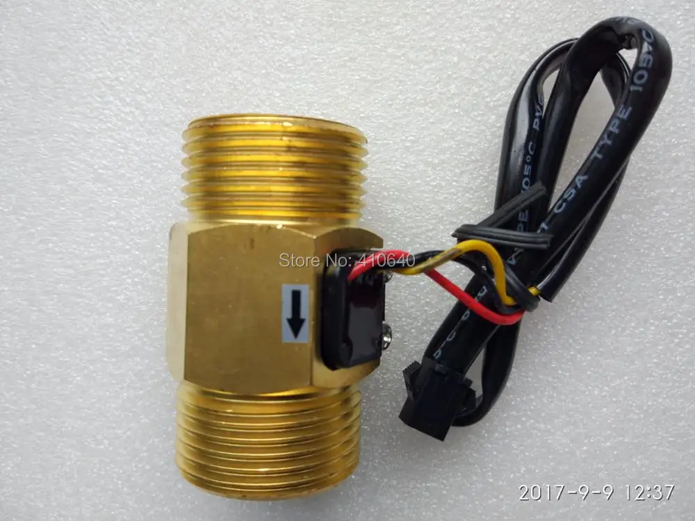 Полный Медь G3/" DN20mm 2-45L/мин циркуляции Системы поток воды Сенсор расходомер 35*60 мм длина